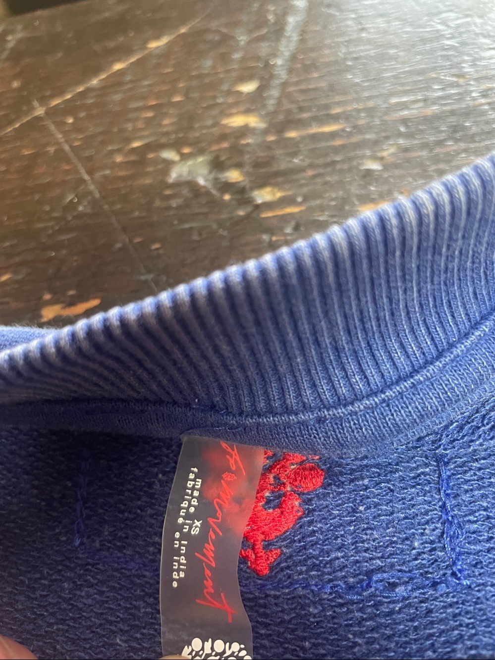 Free People Movement All Star Buti Logo Pullover Blue Size XS. - Picture 8 of 10